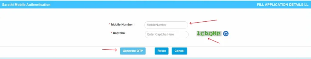click 'Generate OTP